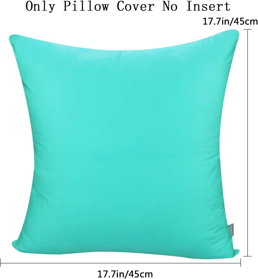 4-Pack 100% Cotton Comfortable Solid Decorative Throw Pillow Case,Thmyo Square Cushion Cover Pillowcase Sublimation Blank Pillow Covers DIY Throw Pillowcase for Sofa Bedroom(18x18 inch/ 45x45cm,Green)