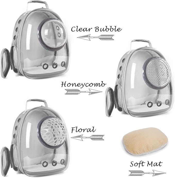 Bubble Cat Carrier Backpack, Transparent Pet Carrier Backpack for Small Puppy and Bunny, Space Capsule Bubble Cat Backpack Carrier, Airline Approved