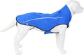 Mile High Life Dog Raincoat, Adjustable Waterproof Reflective Rain Jacket for Small Medium Large Dogs, Lightweight Breathable Pet Rain Coat with Leash Hole(Blue,XXS Chest 16-19")