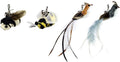 TTcat Cat Feather Toy Replacement Cat Toy Wand Refills, 4 Pcs Simulation Insects Bird Feathers Refills, Cat Toy Replacement Feathers for Cat Wand…