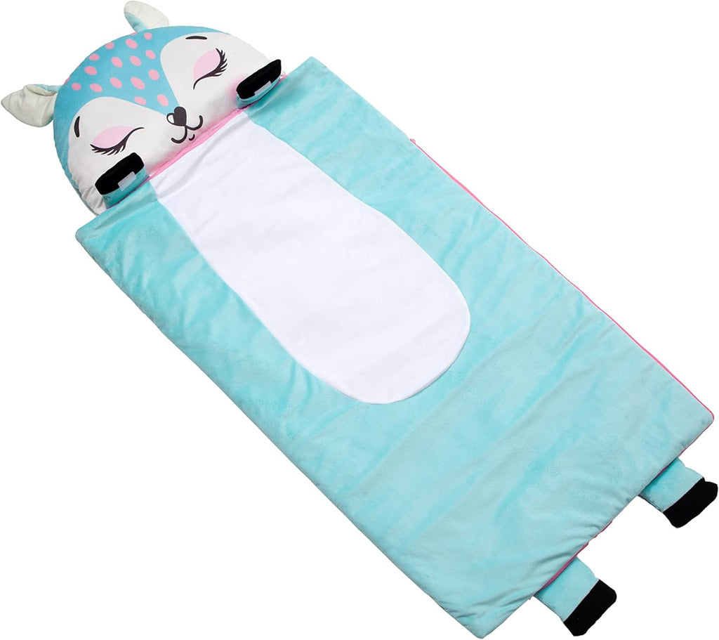 Kid's Nap Buddies Character Preschool Nap Mat, Toddler Sleeping Bag with Pillow for Daycare, Ages 3+