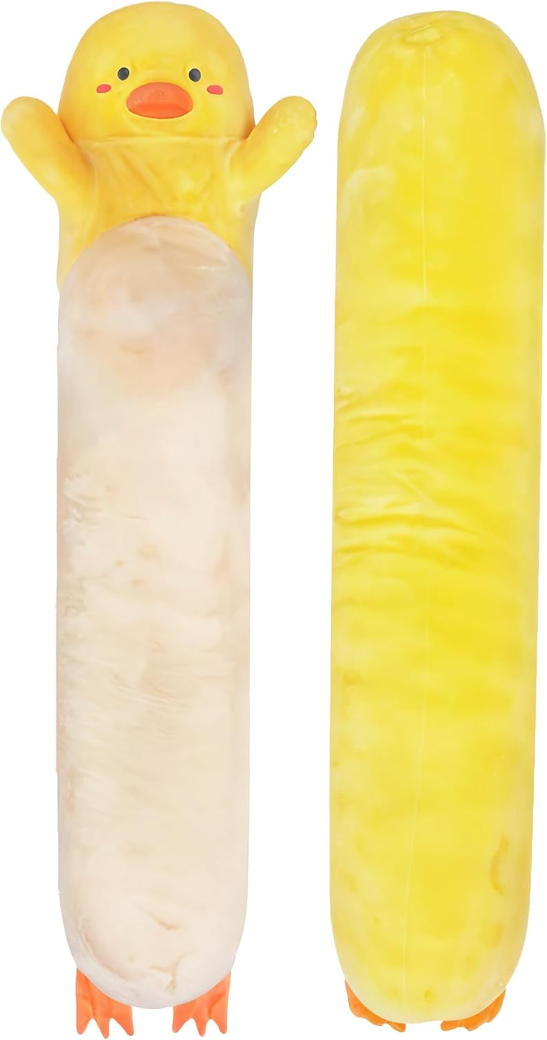 Duck Plush Body Pillow for Kids | Long Stuffed Animal Cuddle Pillow | Soft Hugging Toy | Plushie Gift for Girls & Boys | Long Plush Body Pillow for Sleep & Comfort | Large, 47 Inches