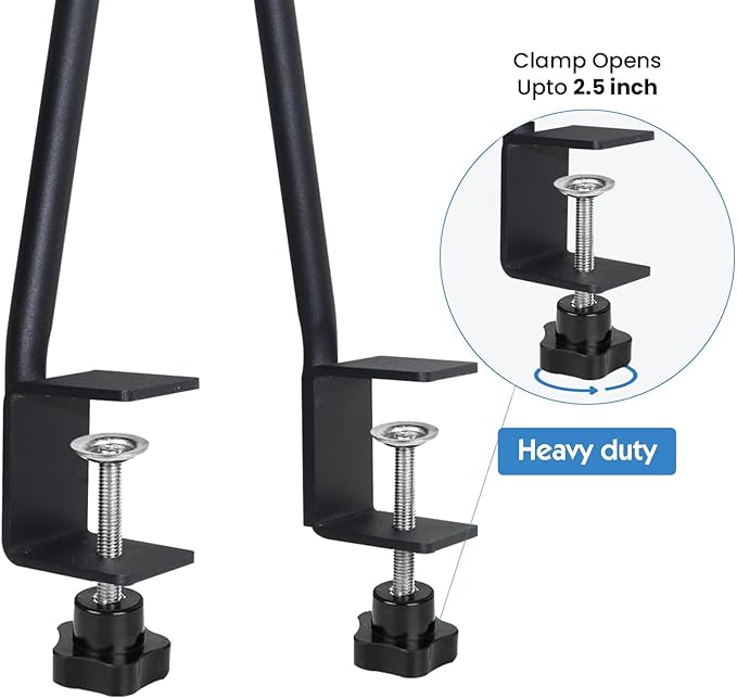 Professional Dog Grooming Table Arm with Double Clamp, 42" H Adjustable Pet Grooming Stand with Grooming Loop Noose for Small Medium Large Dog - Sturdy, and Easy-to-Install