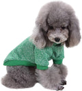 Jecikelon Dog Clothes Dogs Sweater Soft Puppies Clothing Winter Puppy Sweaters Warm Outfit for Dogs Small XXS XS Cat Apparel (Green, XL)