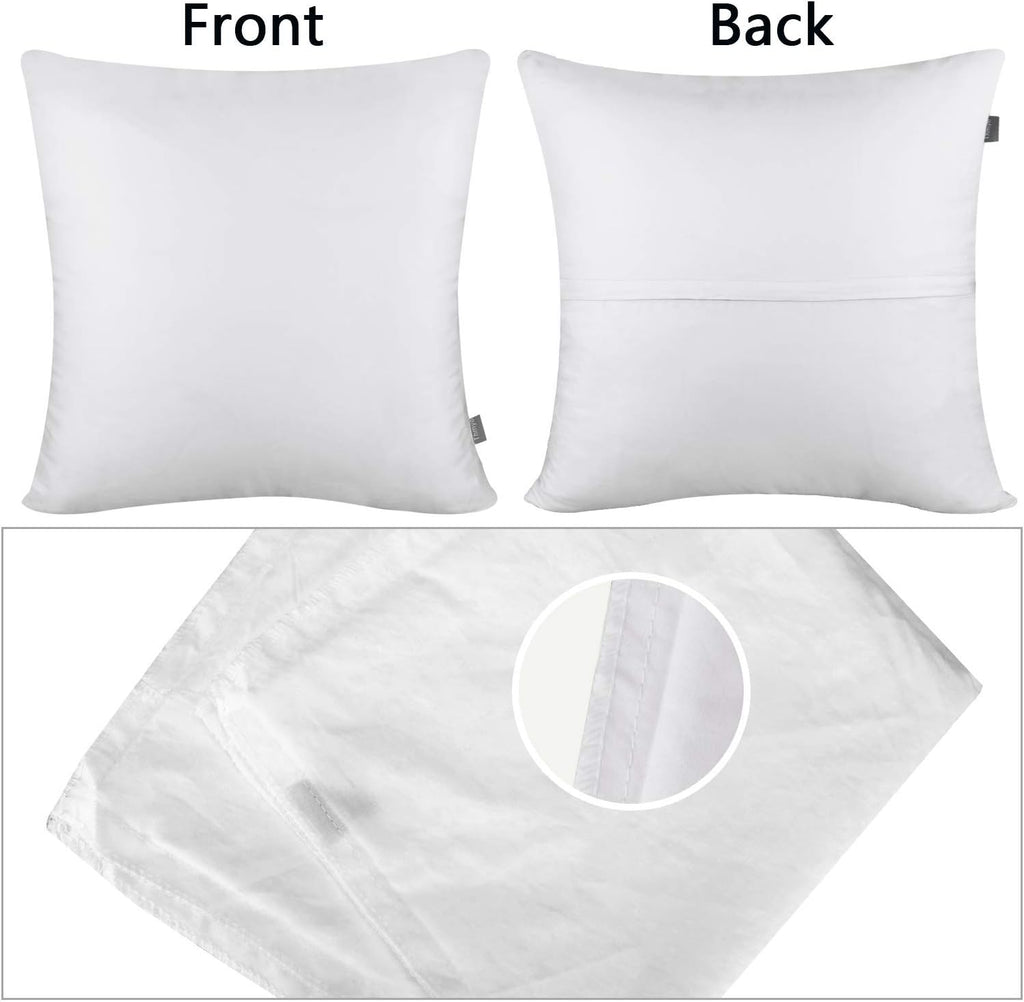 Thmyo 4-Pack 100% Cotton Comfortable Solid Decorative Throw Pillow Case Square Cushion Cover Pillowcase Sublimation Blank Pillow Covers Christmas DIY Throw Pillowcase for Sofa(22x22inch/55x55cm,White)