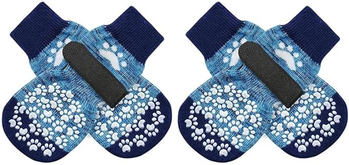 EXPAWLORER Anti Slip Dog Socks to Prevent Licking Paws, Dog Shoes for Hot Pavement, Dog Booties for Small Medium Large Senior Dogs, Traction Control Boots & Paw Protectors for Hardwood Floors