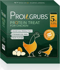 PROILGRUBS 5 LBS All Natural Dried Black Soldier Fly Larvae Treats- Non-GMO-Dried Grubs for Chickens - High Protein Meal Worms for Chickens, Hens, Birds