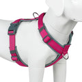 Plutus Pet No Pull Dog Harness, Adjustable Nylon Harness with Soft Padding, Reflective and Heavy Duty Dog Harness for Small, Medium, Large Dogs(Hot Pink, L)