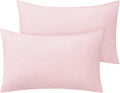 BEDELITE Flannel King Size Pillow Cases Set of 2, Super Soft Fleece Pillowcases with Zipper for Bedroom, Sofa, Couch,Luxury Cozy Fuzzy Velvet Pillow Shams for All Seasons(20x36 Inches,Pink)