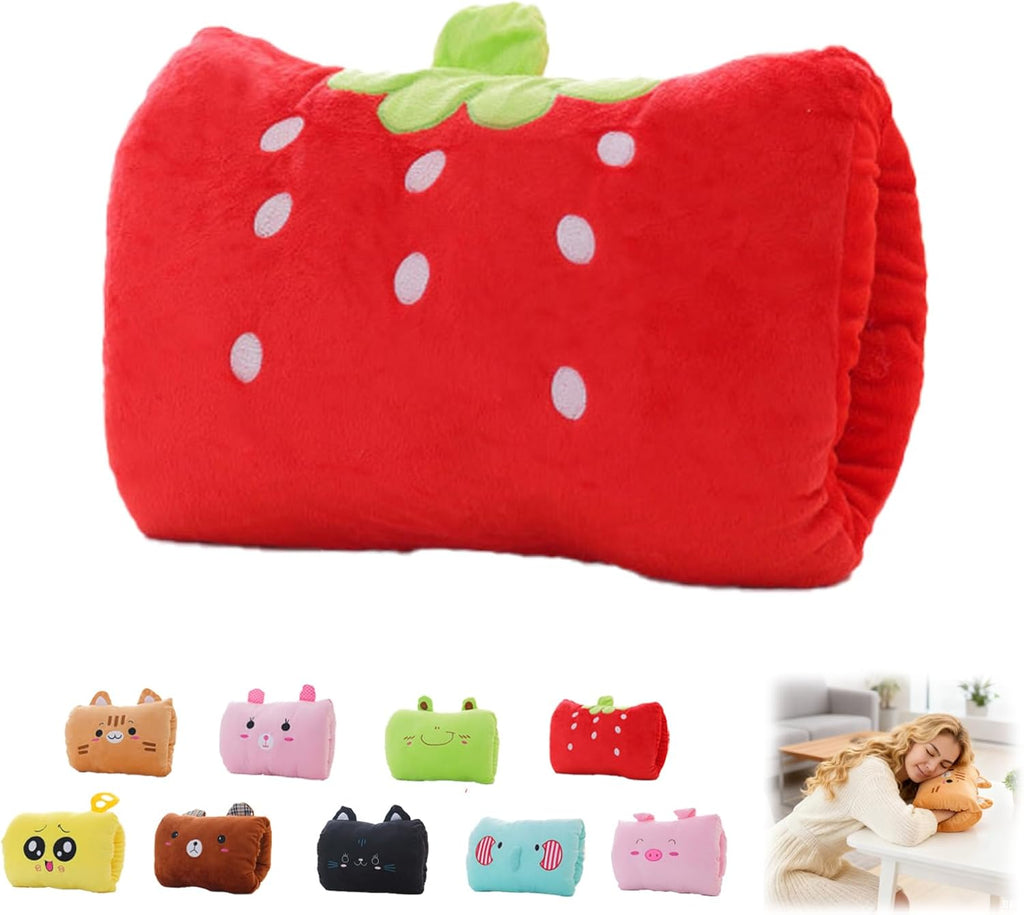 Kids Cartoon Hand Pillow,Winter Hand Warmer Rest Arm Pillow,Non-Electrical Travel Essentials,Arm Support for Napping,Soft Cotton Winter Hugging Cushion,Home Animal Doll Plush Muffs (Model 4)