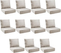 Outdoor Cushion Set for Furniture Patio Furniture, UV Resistant, Water Resistant - 6 Inch Thick Foam Garden Cushions– 24x24 Inch Patio Seat Covers for Chair/Sofa/Couch | Beige | 11-Pack |