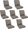 7-Piece Outdoor Patio Cushion Set - Fade & Water Resistant with Removable Olefin Cover, 22x24x4 Inch Memory Foam Cushions for Wicker Sectional Sof - Grey/Regular