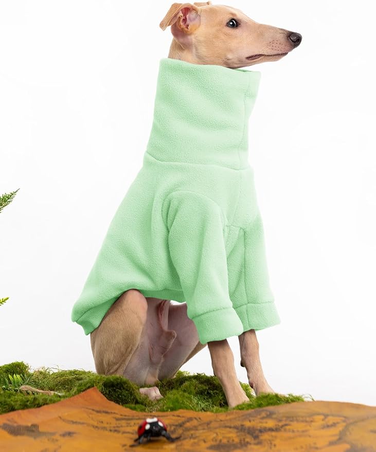 Dog Fleece Sweater Turtleneck Long Sleeve Pullover Sweatshirt Warm Puppy Clothes for Small Medium Dogs