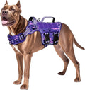 Dog Harness for Large Dogs Heavy Duty, No Pull Tactical Dog Harness with Molle System, Easy On and Off Service Dog Vest, Breathable Padded, Adjustable Reflective Pet Vest for Walking Hiking Training