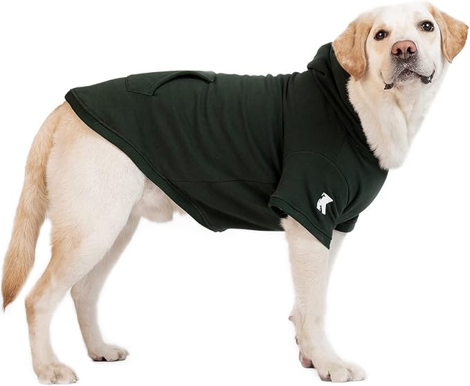 Koneseve Dog Hoodie Fleece Dog Clothes Warm Sweater with Hat for Medium Large Dogs Cat Hooded Shirt Kitten Pet Basic Sweatshirt with Pocket Doggie Soft Winter Coat Apparel (Green; 4XL)