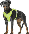 BARKBAY No Pull Dog Harness Large Reflective Dog Harness with Front Clip and Easy Control Handle for Walking Training Running with ID tag Pocket(Sunlight,XL)