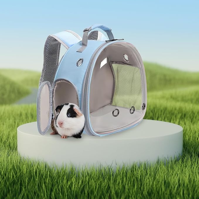 Guinea Pig Backpack, Space Capsule Bubble Window Small Animal Backpack for Guinea Pig, Bird Bunny Rabbit