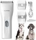 Dog Grooming Kit Clipper for Thick Coat Low Noise Cordless Cat Hair Trimmer Rechargeable Shaver Pet Grooming Tools for Small and Large Animals