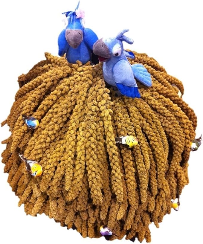 Nemeth Farms- GMO-Free Sun Dried Spray Millet | (No Stems Only Edible Tops) The Original Bird Treat and Supplement for All Pet Birds Parakeets, Cockatiels, Lovebirds and Finches 25lbs