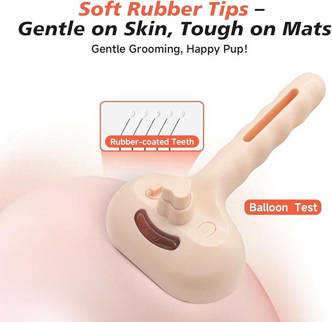 Steam Dog Brush for Shedding & Grooming - Self-Cleaning Deshedding Brush with Spritz Function, Slicker Pet Spray Hair Removal Comb | Defurring Tool for Long and Short Haired Dogs Cats (Pink)