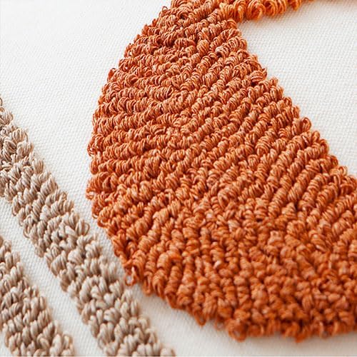 1Pc Boho Tufted Lumbar Pillow Cover 12x 20, Minimalism Rustic Neutral Abstract Linen Pillow Cushion Case,Geometric Home Decor for Outdoor Couch Bedroom Car Rust…