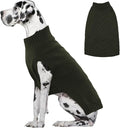 IECOii Great Dane Sweater,5XL Dog Sweater for Extra Large Dogs Breed,XXXXXL Dog Sweaters Christmas Outfit,Thick Warm Dog Winter Sweater for Male Female Dogs,Pullover Big Dog Sweater,Army-Green-5XL