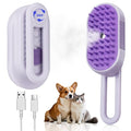 Steam Brush for Cat & Dog – 3-in-1 Spritz Pet Spray Hair Removal Comb for Grooming & Shedding Steam – Water Brush for Long
