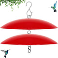 13" Hummingbird Feeder Dome Guard,Bird Feeder Rain Cover,Dome Weather Proof for Bird Feeders Pole, (Bright Red), 2Pack
