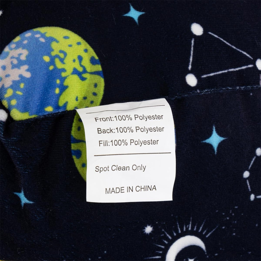 NTBED Galaxy Planet Printed Reading Pillow Bed Wedge Backrest with Arms, Couch TV Relax Bed Rest Pillow Back Support Cushion for Kids Teens Boys Girls