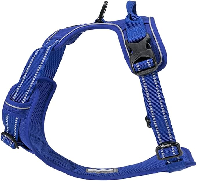TRUE LOVE Adjustable No-Pull Dog Harness Reflective Pup Vest Harnesses Comfortable Control Brilliant Colors Truelove TLH5651(Royal Blue,XS)