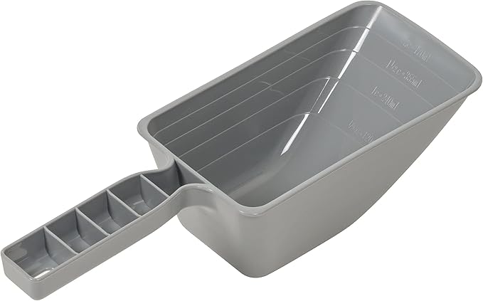 Amazon Basics Airtight Dog Food Storage Container with Scoop and Wheels, 69 QT, Gray
