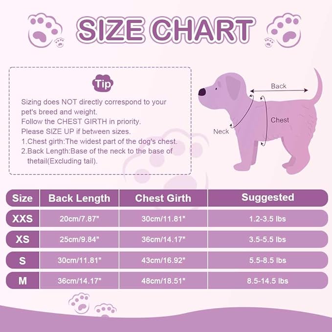 Dog Sweaters for Medium Dogs Girl Male, Soft Fleece Sweater, Glow in The Dark Pet Dog Winter Clothes for Medium Dogs Boy Girl, Fuzzy Sweatshirts Flannel Jacket Puppy Coat,M,Pink