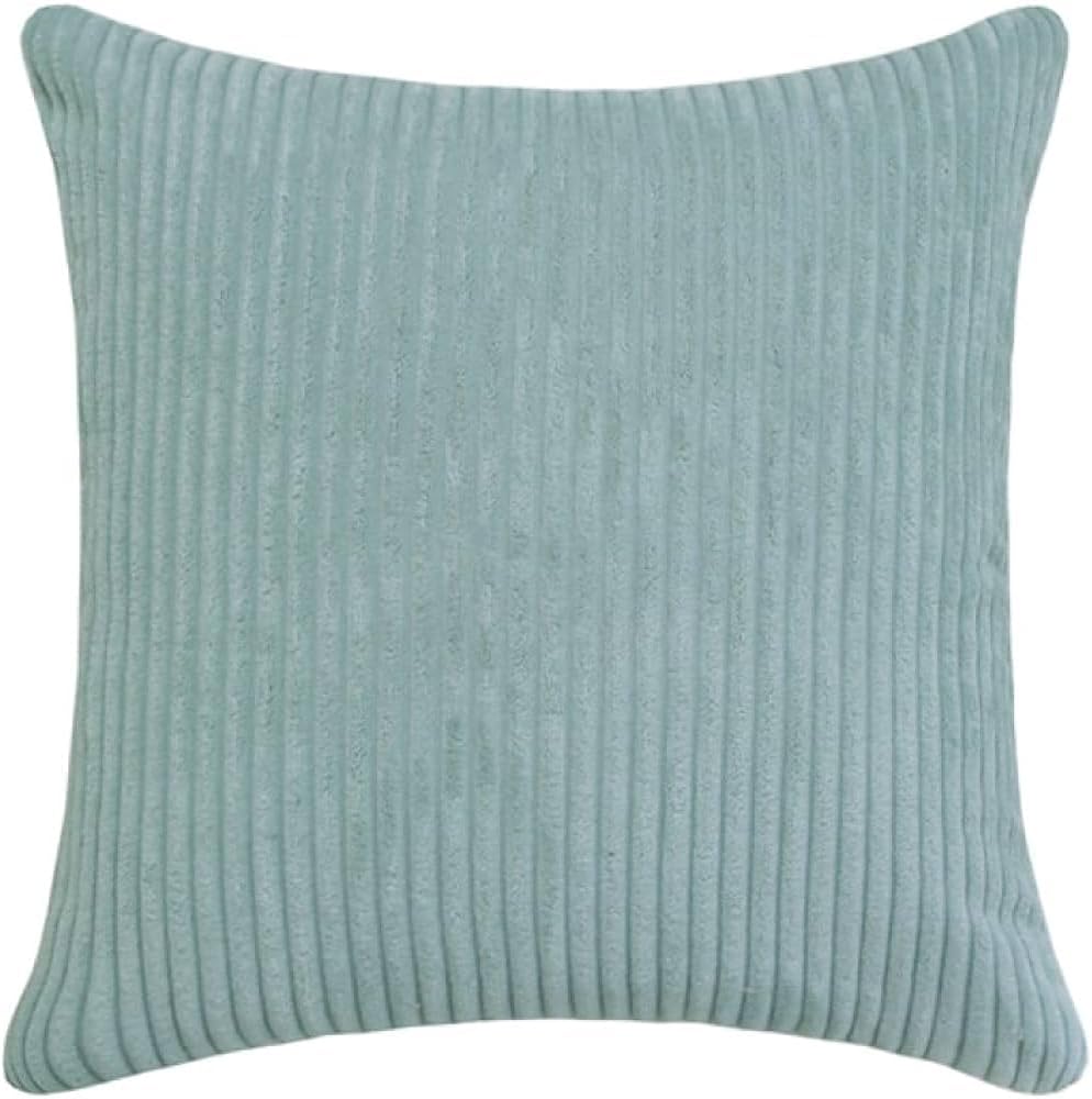 Haven & Glow Decorative Throw Pillow Cover – Square Cushion Case with Zipper | Modern Sofa, Couch & Bed Accent Pillow Covers for Living Room, Bedroom & Home Decor | 18 x 18 inches – Blue – 2 Pc