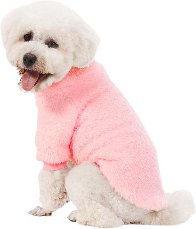 Dog Sweater, 3 Pack Dog Sweaters for Small Dogs, Dog Clothes for Small Dogs Girl Boy, Ultra Soft and Warm Puppy Sweater Dog Coat for Winter Christmas (Pink+Purple+Peach, XX-Large)