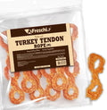 AFreschi Turkey Tendons for Dogs, USA-Sourced, Healthy Dog Treats, Rawhide-Free Puppy Chews, Long Lasting, All Natural, Hypoallergenic Dog Treats for Medium Breeds, 10 oz Pack Rope (M)