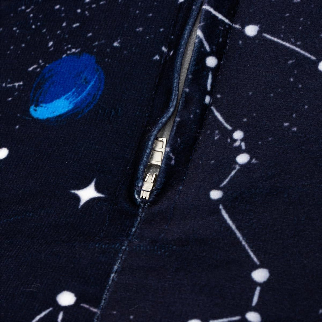 NTBED Galaxy Planet Printed Reading Pillow Bed Wedge Backrest with Arms, Couch TV Relax Bed Rest Pillow Back Support Cushion for Kids Teens Boys Girls