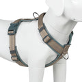 Plutus Pet No Pull Dog Harness, Adjustable Nylon Harness with Soft Padding, Reflective and Heavy Duty Dog Harness for Small, Medium, Large Dogs(Beige, L)