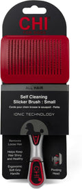 CHI for Dogs Self-Cleaning Pivoting Slicker Brush - High-End Dog Grooming Brush for Small Breeds - Detangling and Deshedding Tool for Coats - Size Small for Everyday Use