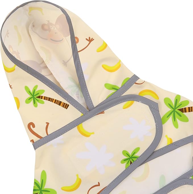 Dog Rain Coat for Large Dogs Waterproof Hooded Rain Jacket with Reflective Strips Leash Hole & Poncho Adjustable Fit (Monkey,XL)