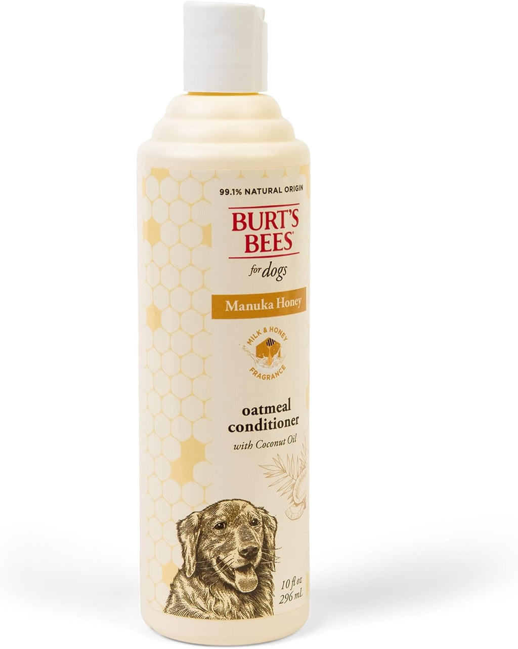 Burt’s Bees Manuka Honey Oatmeal Conditioner for Dogs with Coconut Oil, 10 Fl Oz