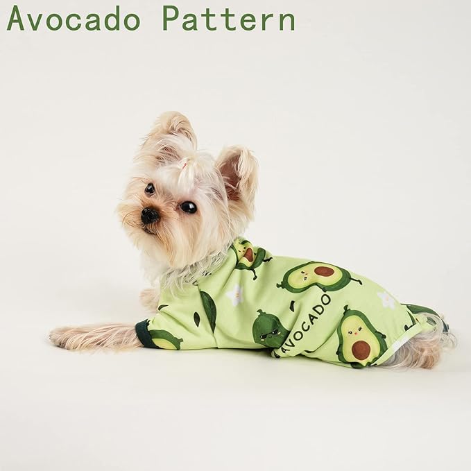Dog Pajamas for Small Dogs Boy Girl, Dog Clothes Tiny Chihuahua Yorkie Spring Summer Shirt, Cute Puppy Outfit Pjs Jumpsuit Cat Onesie Apparel Pet Clothes