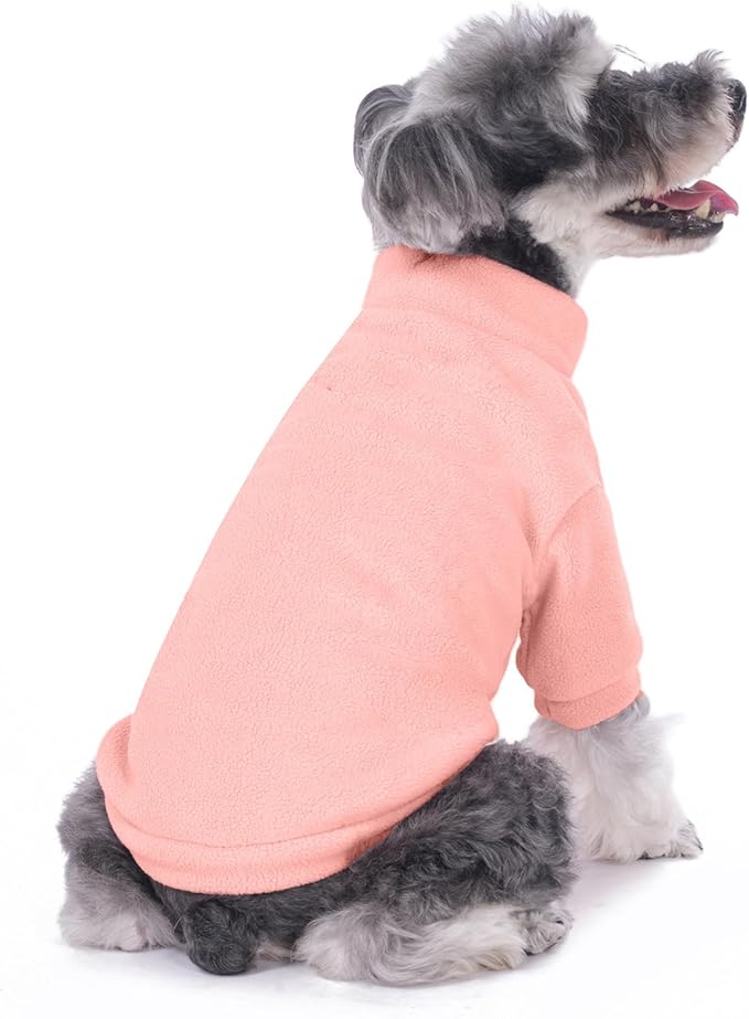 Dog Sweater, 3 Pack Dog Sweaters for Small Dogs Girl Boy, Ultra Soft Warm Puppy Clothes Dog Coat for Winter (Peach+Lt Camel+Pink, Medium)