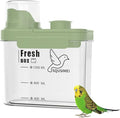 1.7 Qt/1.6 L Bird Seed Storage Container with Lids Airtight Measuring Cup, Bird Seed Dispenser Pet Food Container Are Used to Store Bird Food, Chicken Feed BPA Free (1.6L, Green)