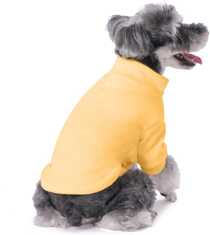 Dog Sweater, 3 Pack Dog Sweaters for Small Dogs Girl Boy, Ultra Soft Warm Puppy Clothes Dog Coat for Winter (Camel+Beige+Yellow, Small)