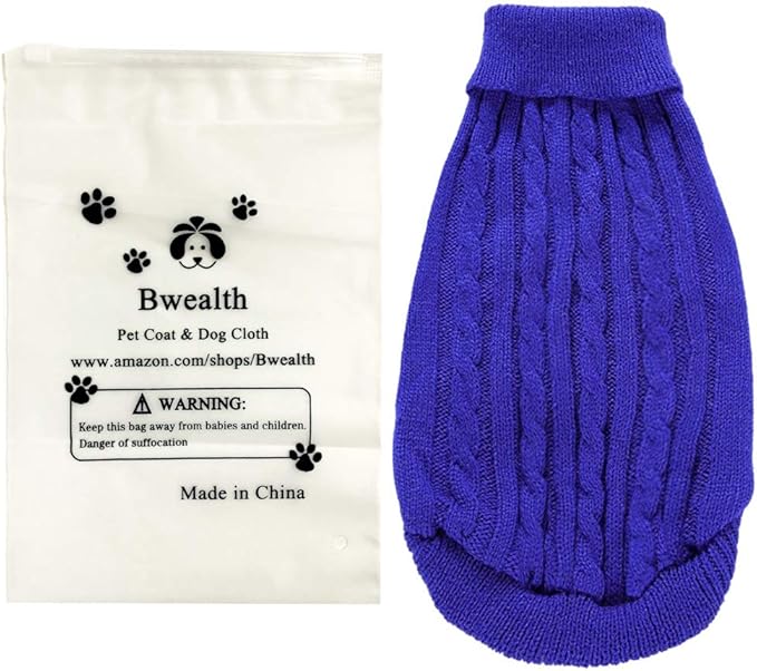 Dog Sweater, Warm Dog Sweaters for Small Dogs Medium Large Dogs, Cute Winter Classic Turtleneck Pet Sweater Cat Sweater Dog Clothes Coat Dog Christmas Sweaters for Girls Boys Dog Puppy Cat