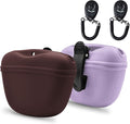 AUDWUD Silicone Dog Treat Pouch,With Dog Training Clicker,Clip on Portable Training Container,Convenient Magnetic Buckle Closing and Waist Clip
