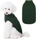 BINGPET Thermal Knitted Dog Sweater for Small Medium Large Dogs,Winter Puppy Cat Coat Warm Sweartershirts Outfits,Classic Cable Knit Turtleneck Pullover Dog Jumper Coat Warm Sweartershirts