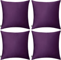 4-Pack 100% Cotton Comfortable Solid Decorative Throw Pillow Case,Thmyo Square Cushion Cover Pillowcase Sublimation Blank Pillow Covers DIY Throw Pillowcase for Couch Sofa(18x18 inch/ 45x45cm,Violet)