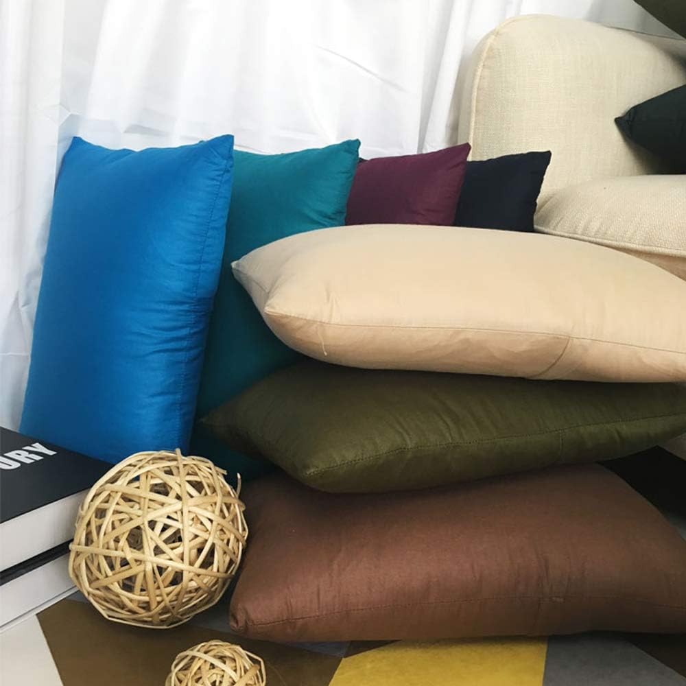 Thmyo 4-Pack 100% Cotton Lumbar Comfortable Solid Decorative Throw Pillow Case Rectangle Cushion Cover Sublimation Blank Pillow Covers Christmas DIY Throw Pillowcases for Sofa(12x20inch/30x50cm,Black)