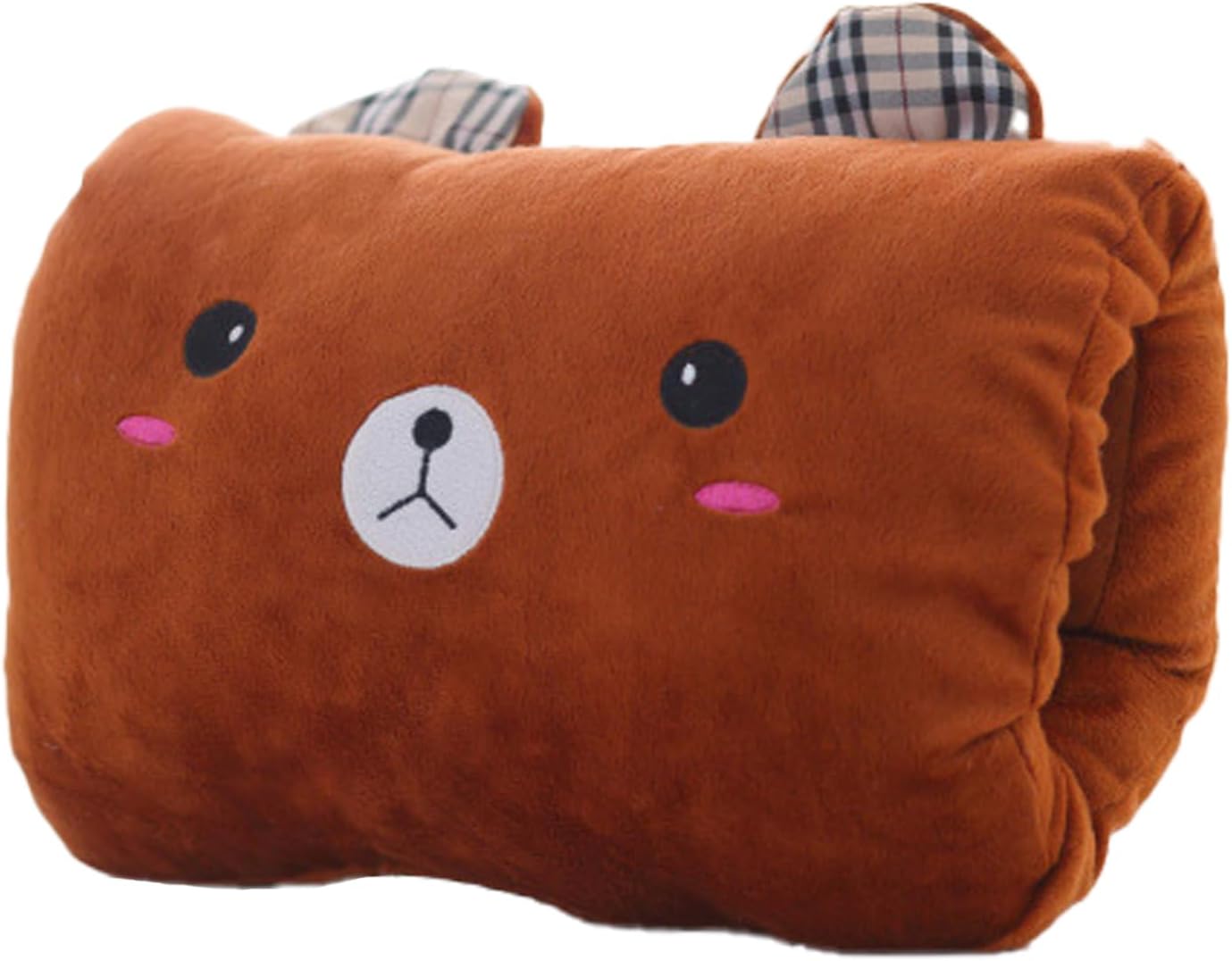 Kids Cartoon Hand Pillow Hand Warmer,Multifunction Home Animal Doll Plush Muffs Cartoon,Soft Cotton,for Napping,Travel Essentials (model3)